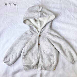 🪴5/$30 Rise Little Earthling 9-12 Months Baby Fuzzy Knit Jacket Winter Cozy